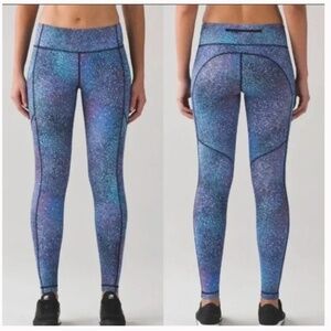 Lululemon Speed Tight V Strive Multi Mermaid Rainbow Splatter Non Reflective 6